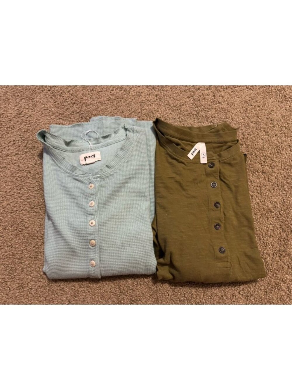 PACT Organic Cotton Sweater Waffle Knit SMALL lot Of 2 Minimalist Capsule Winter
